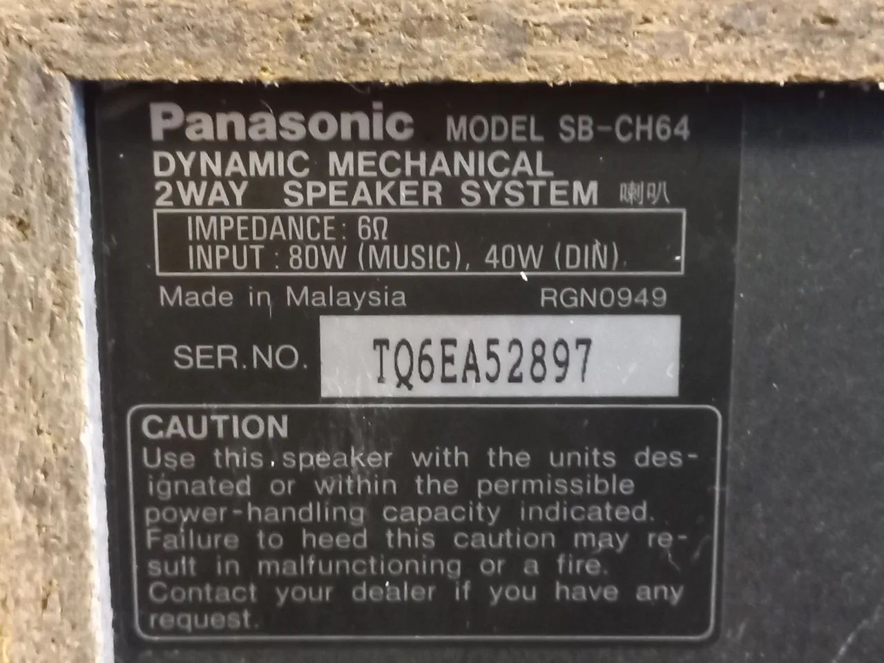 Par de caixas Panasonic 80w p/ Home Theater - Foto 5