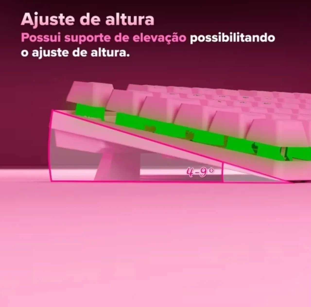 TECLADO GAMER ROSA RGB  - Foto 3