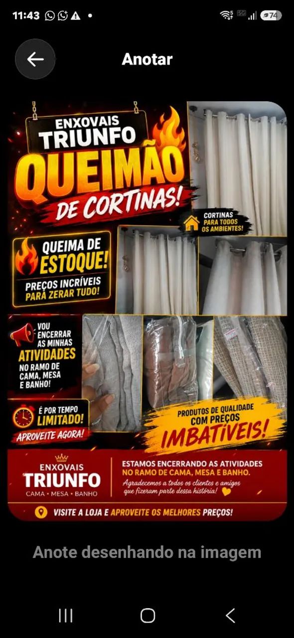 Vende se cortinas preço de custo