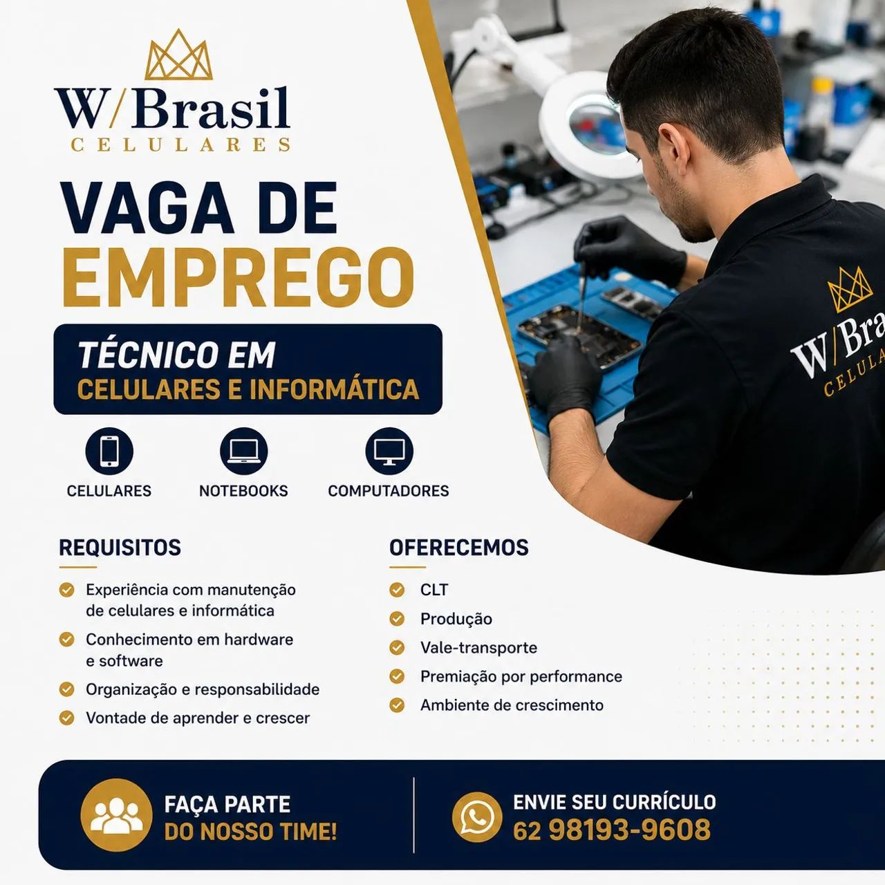 Técnico em Celulares e Informática