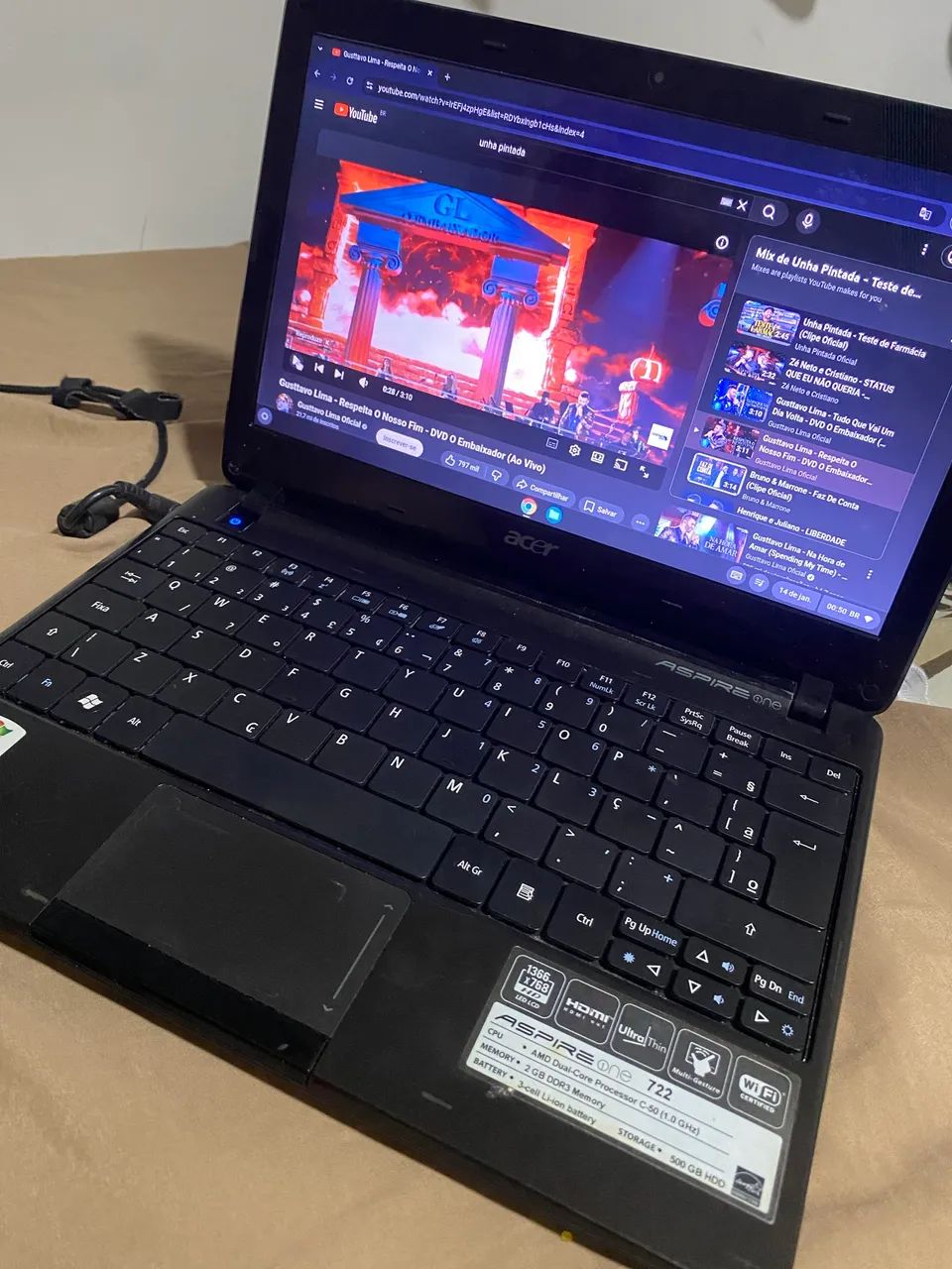 Netbook Acer leia anúncio 