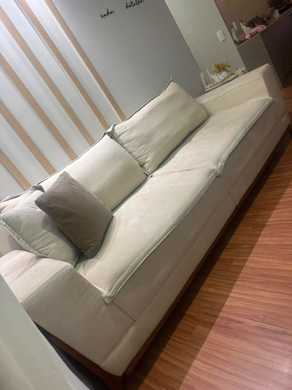 VENDO SOFÁ TECIDO EM LINHO - Foto 2