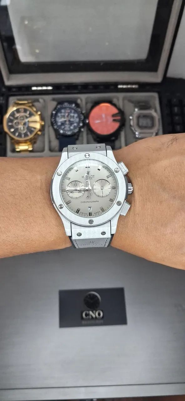 Relógio Cinza de Luxo 43MM  - Foto 6