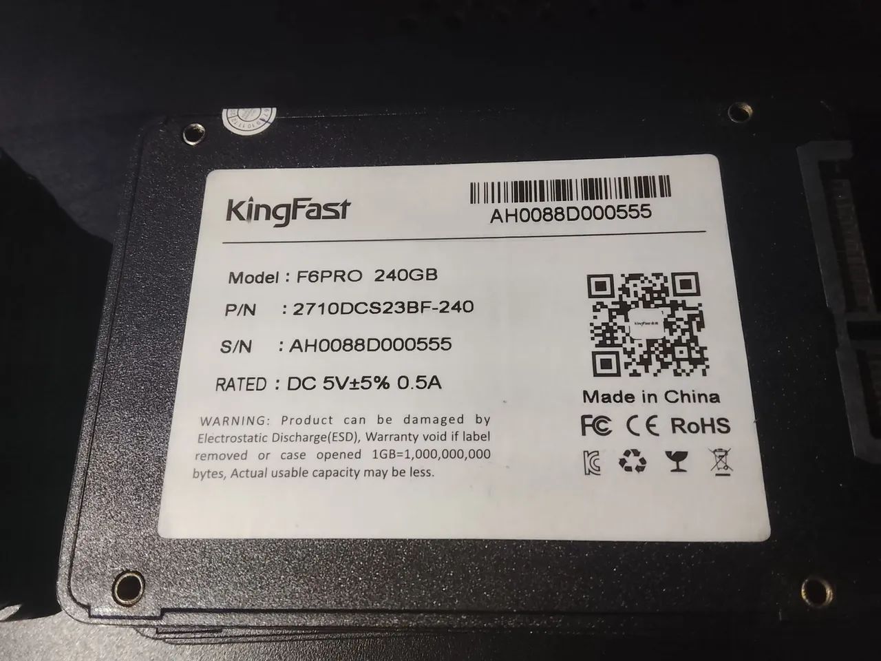SSD 240G.QUEIMADA DE ESTOQUE.$180
