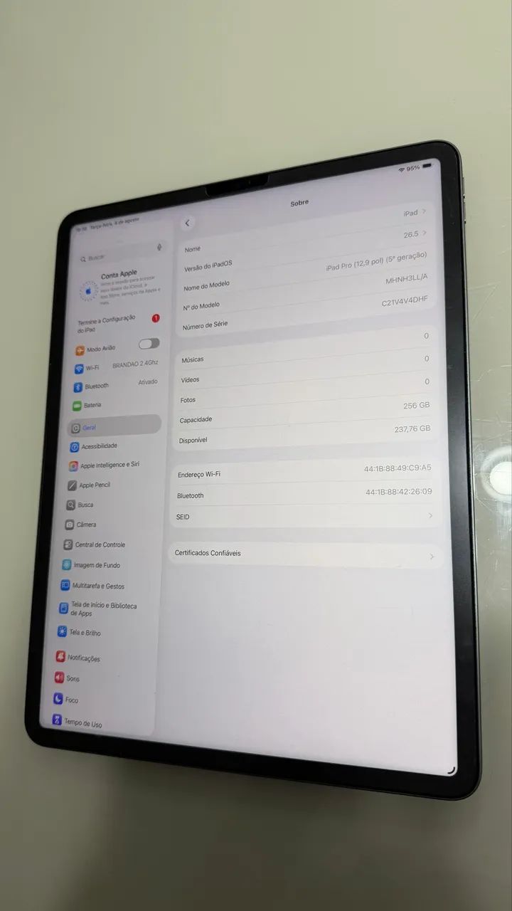 iPad Pro 256GB 12,9 pol 5ª geração ZERO - Foto 4