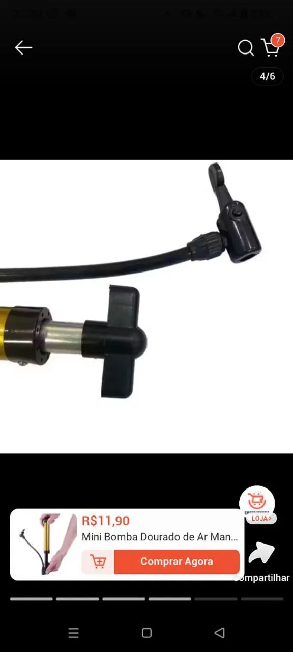 Mini Bomba de Ar Manual Portátil - Ideal para Bike, Bola e Infláveis (Sub-Encomenda) - Foto 2