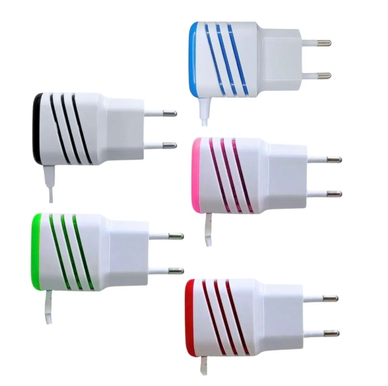 Carregador TIPO-C com 02 Portas USB 5.1A Cabo Fixo e Luz de Led - Foto 2