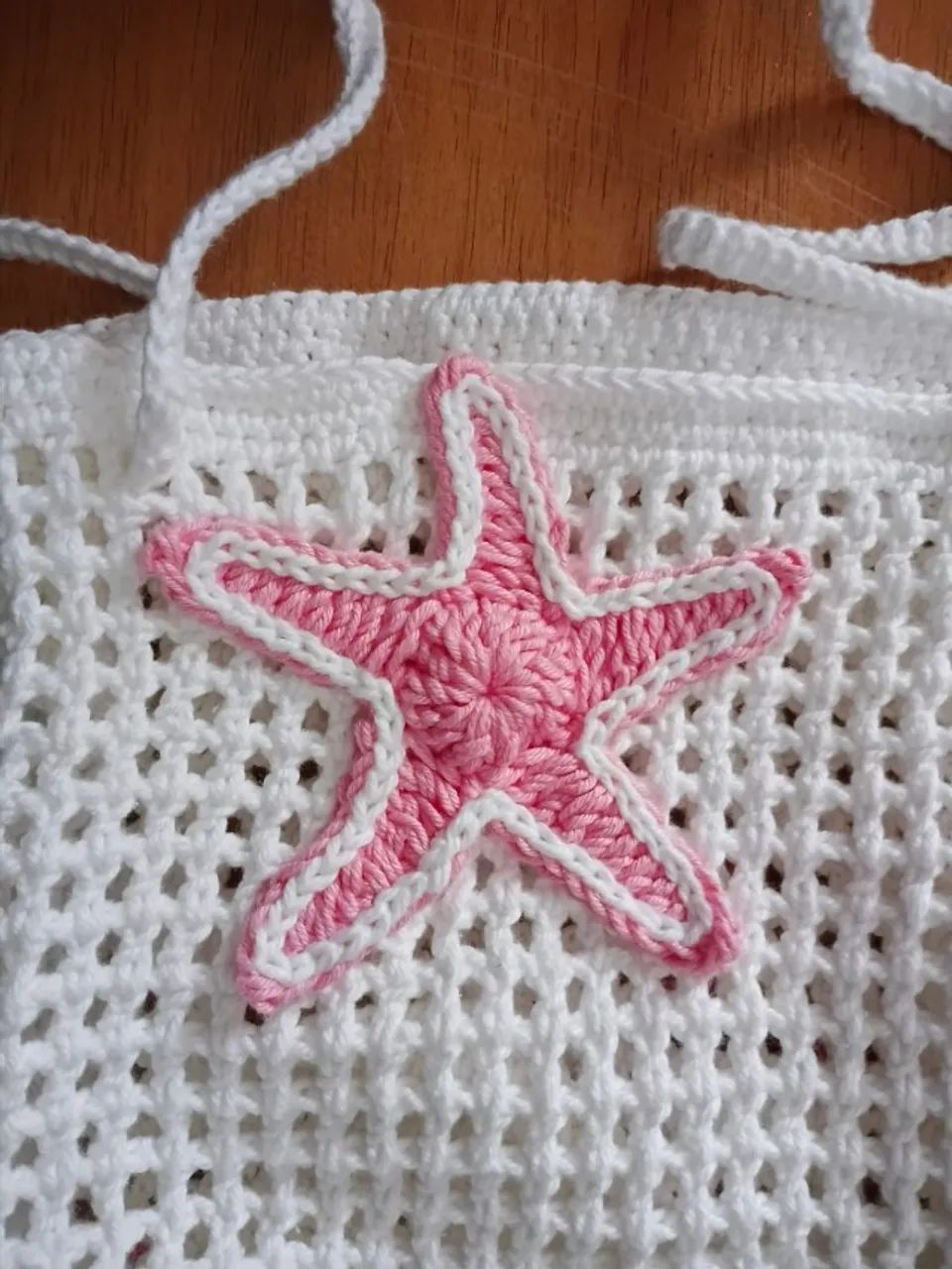 Bolsinha de crochê Estrela do Mar - Foto 3