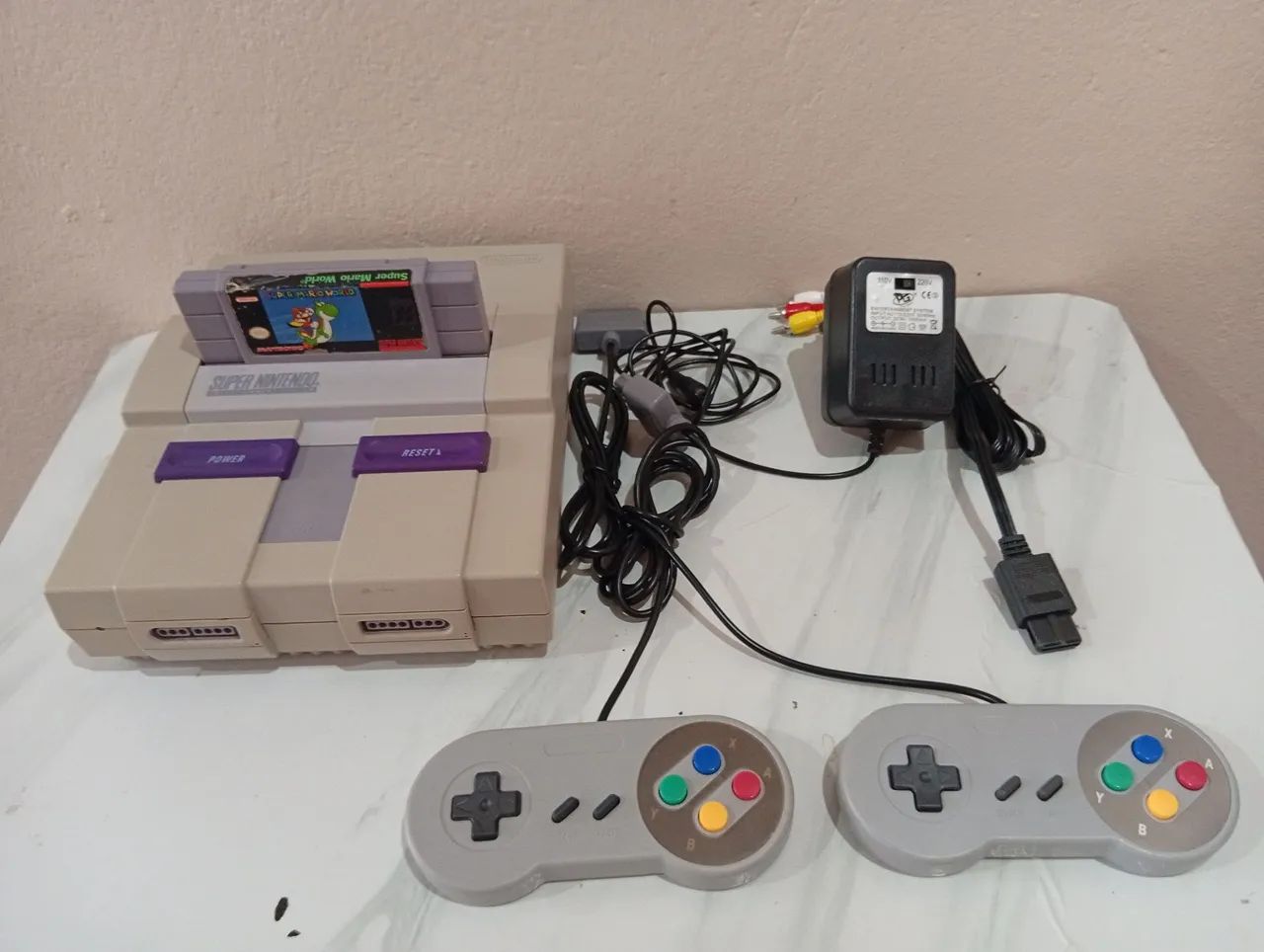 Super Nintendo original com super Mario original 