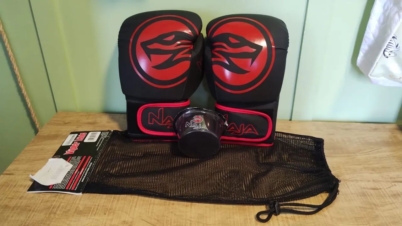 Luva profissional de box (14OZ)+ bandagem (Naja)NOVO - Foto 2