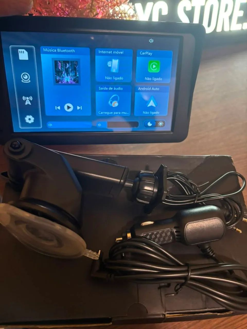 Central Multimídia 7" CarPlay Android Auto Sem Fio Universal Bluetooth - Foto 4