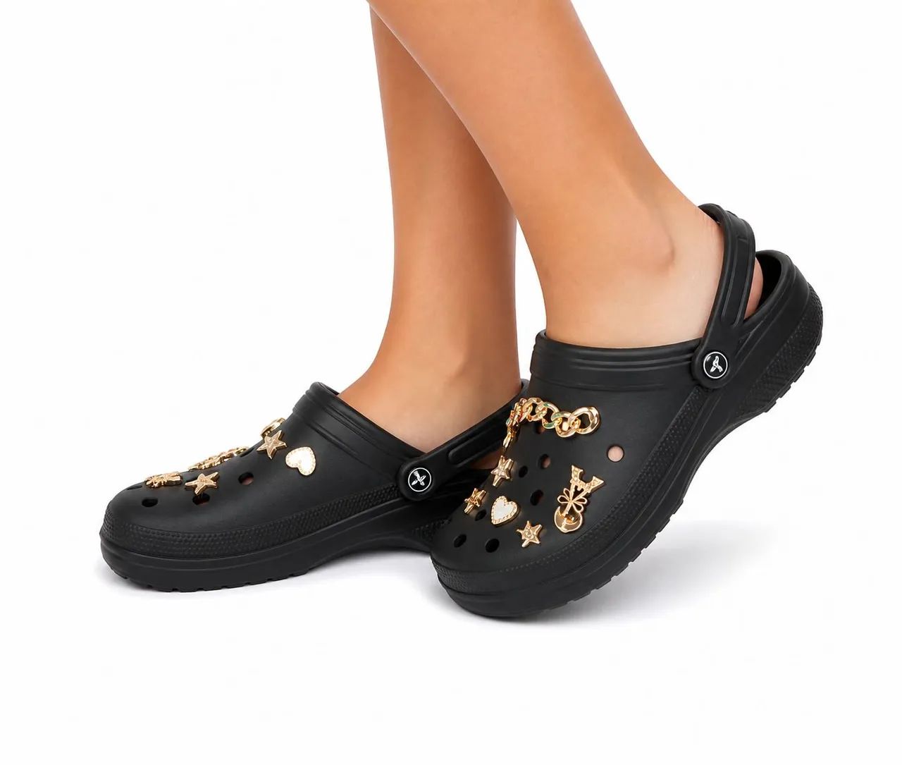 Chinelo confortável antiderrapante com acessórios  - Foto 4