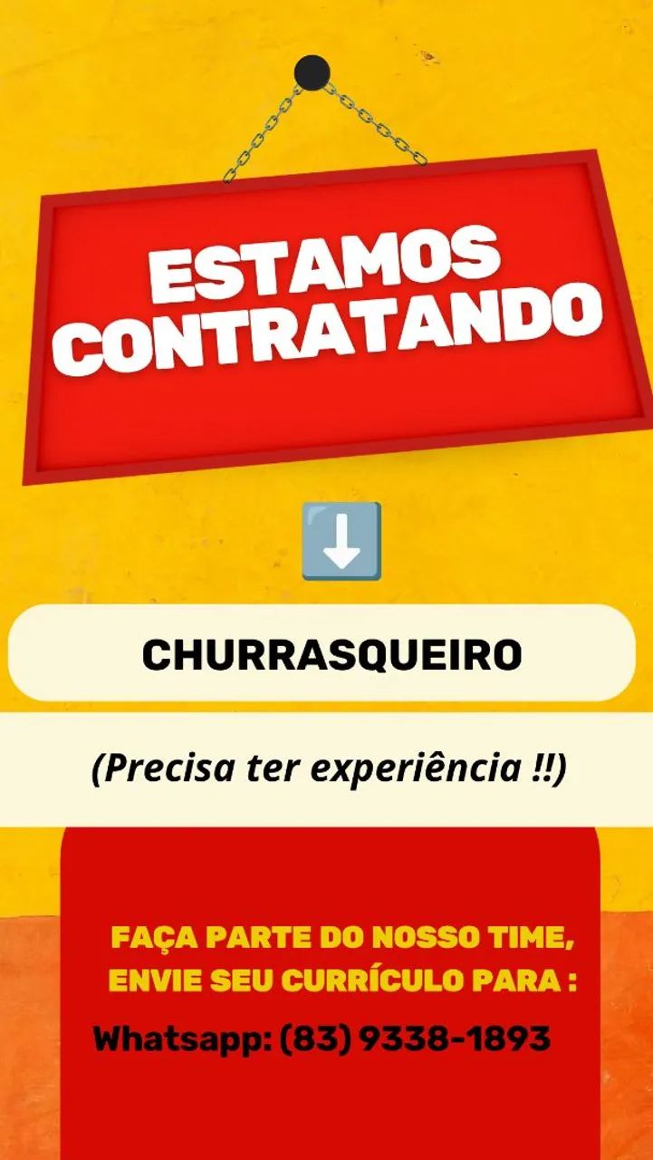 Vaga para churrasqueiro ?