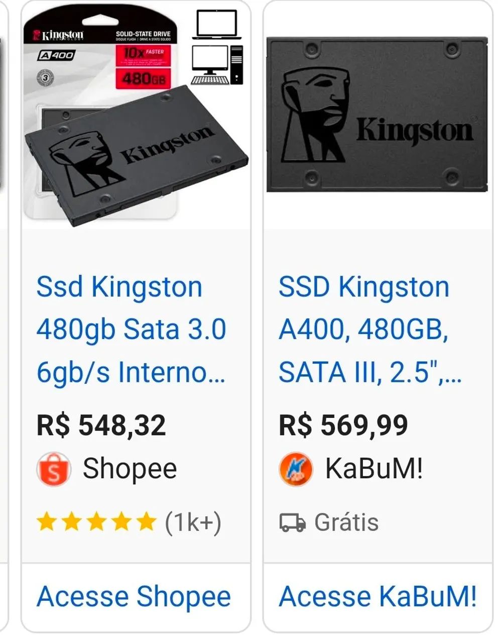 SSD Kingston 480 gb - Foto 3