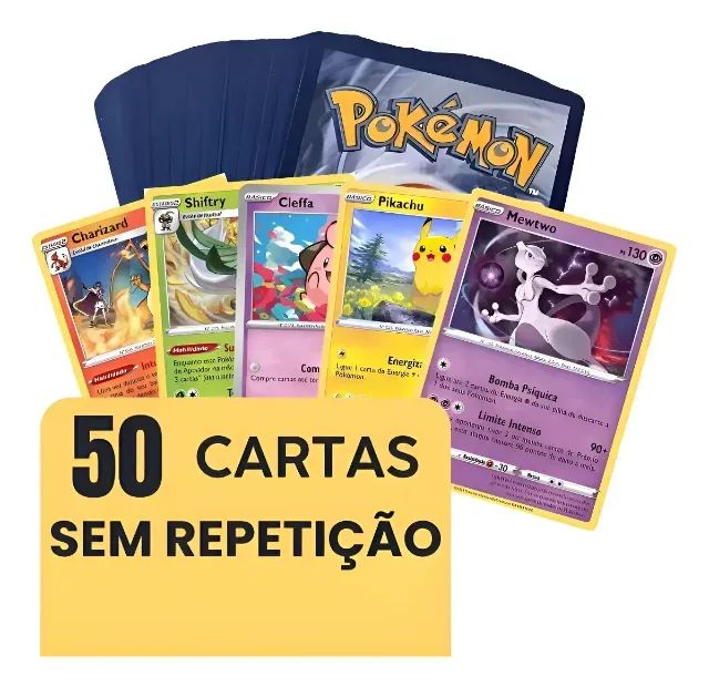 Pack 50 Cartas De Pokémon