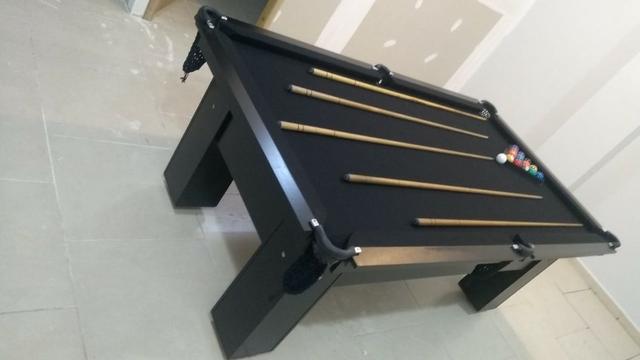 Mesa Charme Semi Oficial Cor Preta Tecido Preto Mod. FOQU9332 - Foto 3