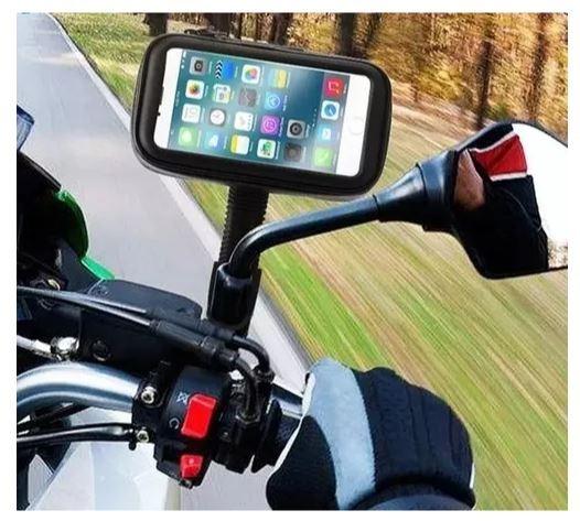 Suporte Case Para Moto Retrovisor Impermeável Galaxy S8+ - Foto 2