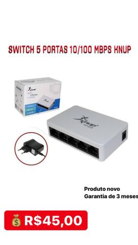 Switch 5 portas 10/100 mbps Knup