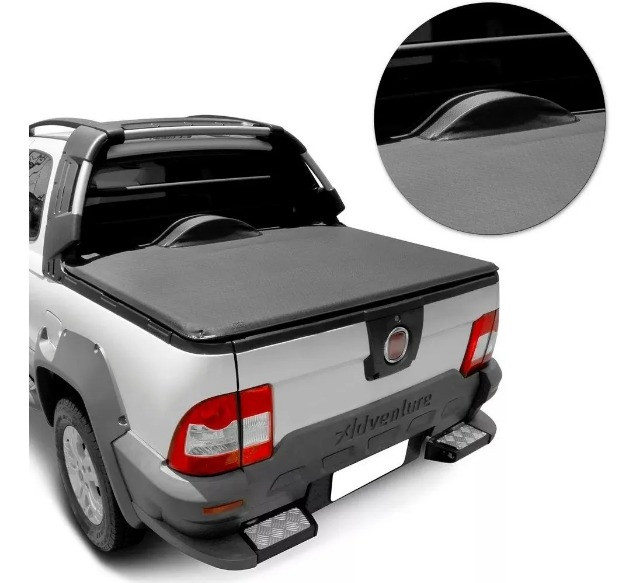 Capota Marítima Flashcover Fiat Strada Cabine Dupla 2010 à 2013 Adv Baguete C/ Estepe - Foto 2
