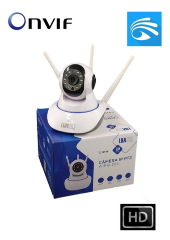 Câmera Ip Wireless Sem Fio Wi-Fi Full Hd 3 Antenas Sensor Noturna Luatek Nova Na Caixa - Foto 5