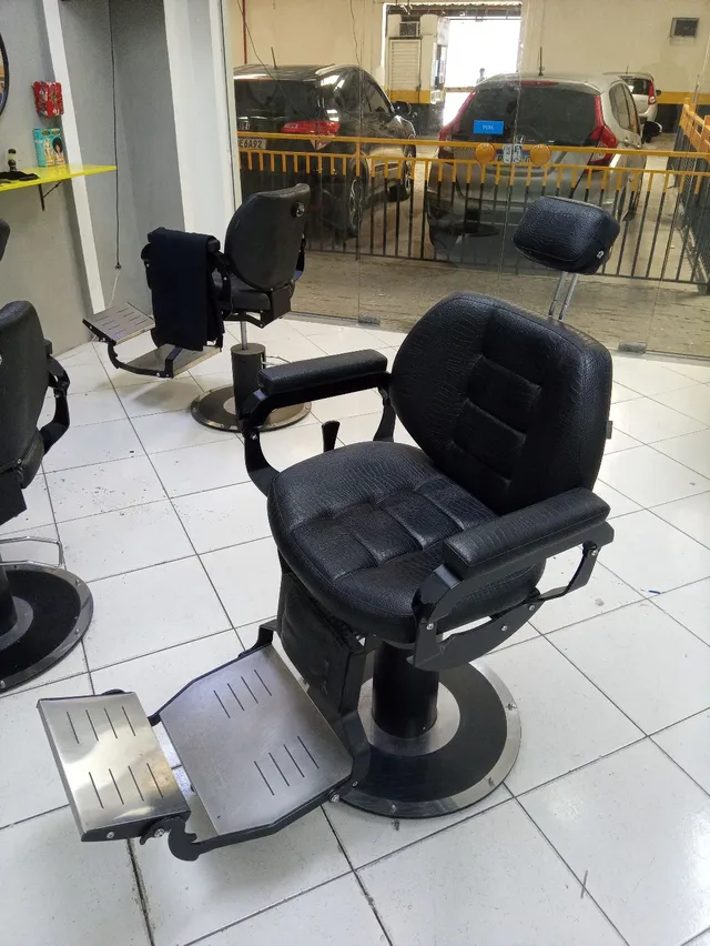 Cadeira de barbeiro personalizada para salão, cadeira barata, cadeira  retro, reclinável dourada, levantador de perna hidraulic, móveis de salão