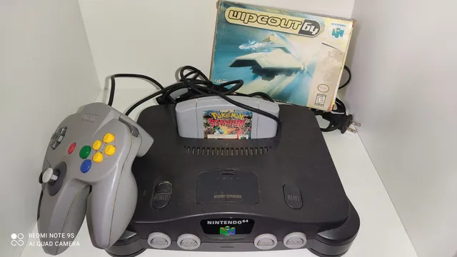 1 caixa com berço repro para jogos de nintendo 64