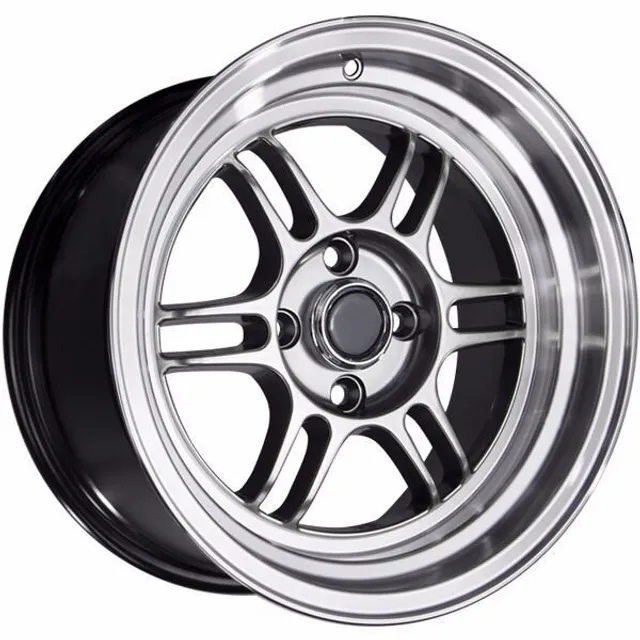 アメジスト Roda aro 15 Zeus Zm695 grafite com borda diamantada tala 8 jogo