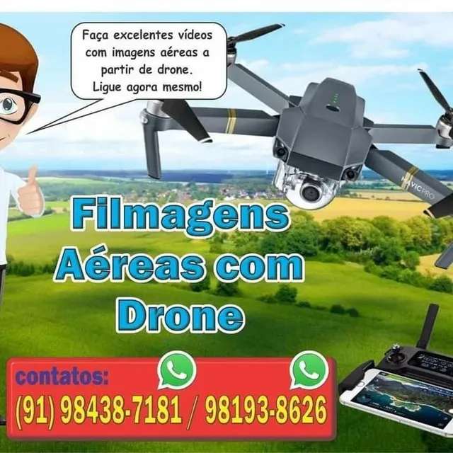 Foto, filmagem e mapeamento aéreo com drone.
