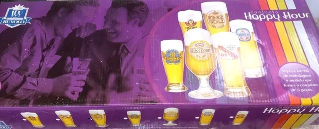 Conjunto Happy Hour Copo Tulipa 300ml 6 Peças Ruvolo- Novo - Foto 5