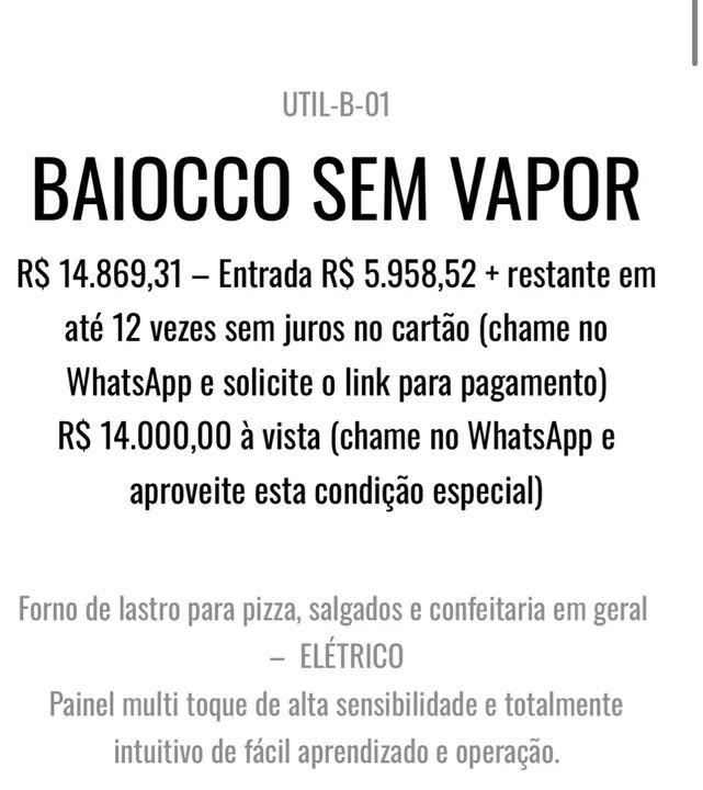 Forno de lastro útil Baiocco - Excelente Estado - Foto 4