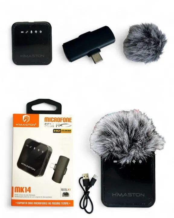 Microfone Lapela Tipo C MK14 Profissional