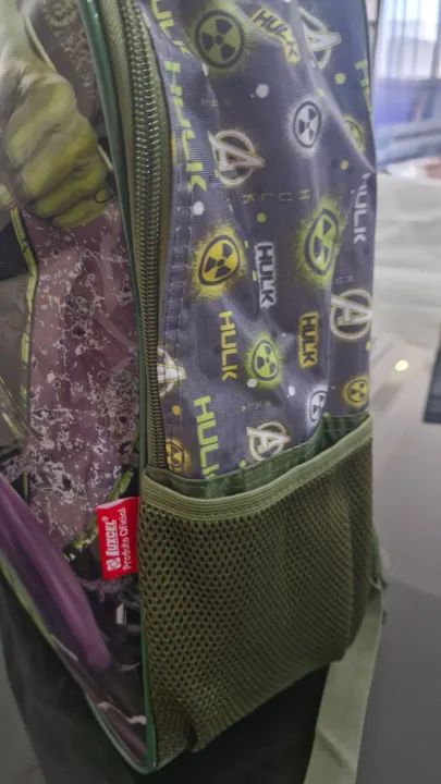 Mochila Hulk - Verde - Nova original - Foto 3