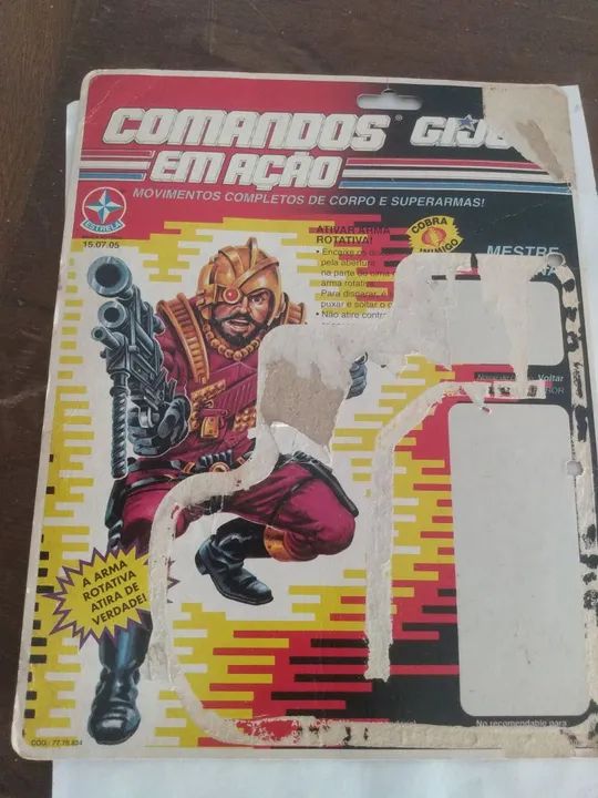 Cartela Boneco Comandos em Ação 