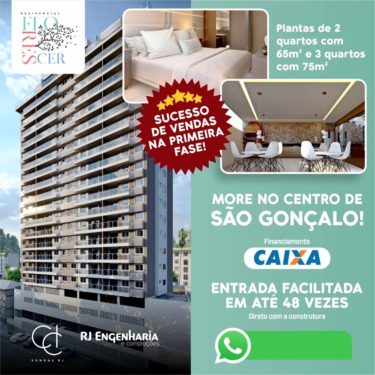 Venha Conhecer o Residencial  Florescer Lançamento RJ Engenharia juntinho ao Shopping Part - Foto 2