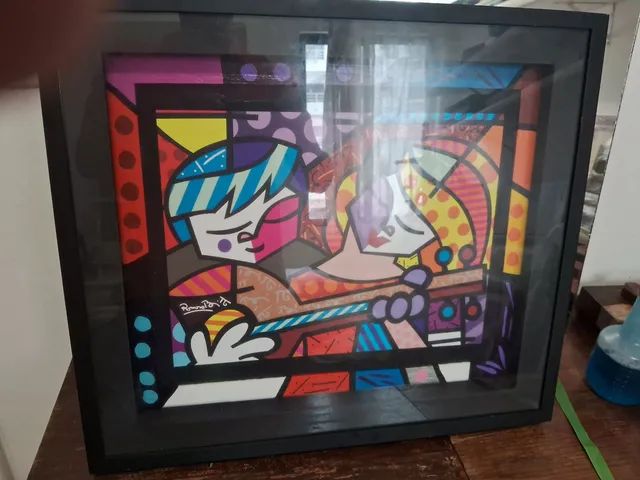 Quadros pequenos Romero Brito com certificado  - Foto 3