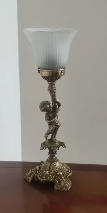 Luminária de mesa abajur de bronze