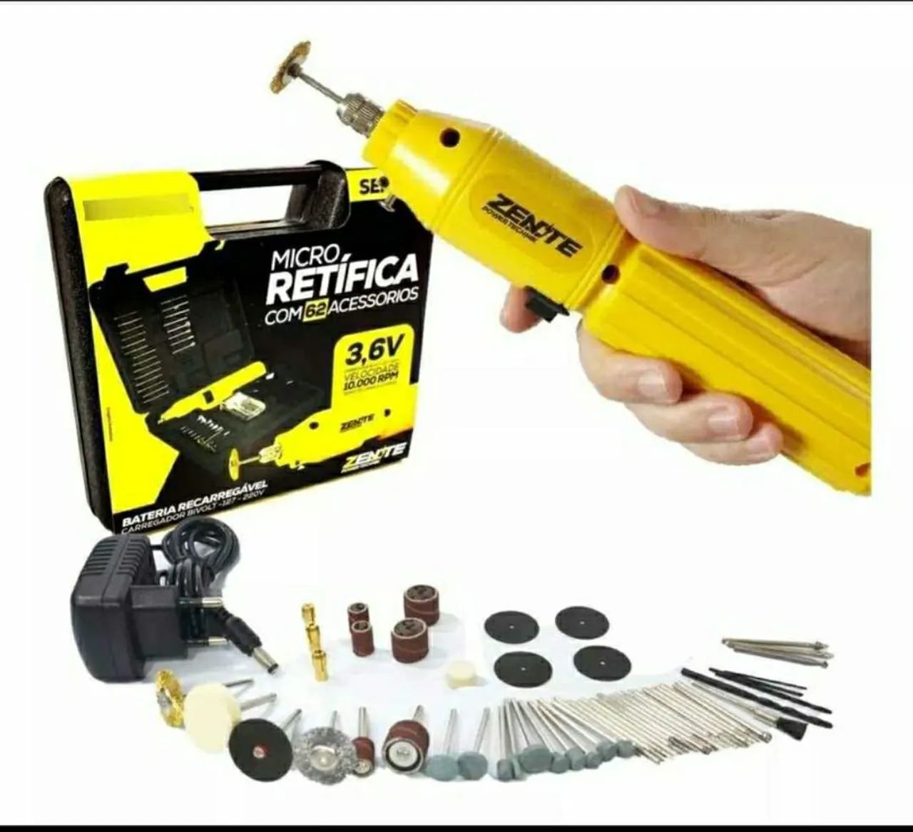 MICRO RETIFICA BIVOLT COM 62 ACESSORIOS e MALETA - PRONTA ENTREGA - Foto 2