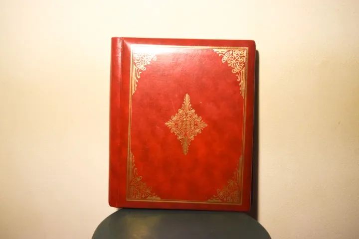 álbum de fotos vintage cgc com capa de couro