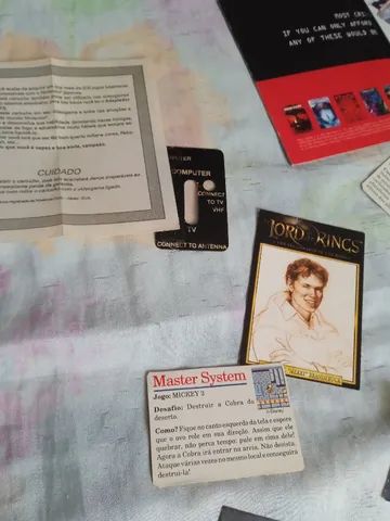 Lote encartes labels capas de manual etc sistema games antigos veja leia - Foto 2