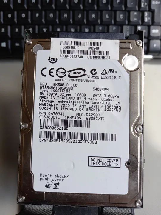 HD 160GB SATA 3.0Gb/s 5400RPM Seagate
