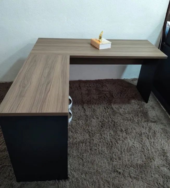 Mesa em L para escritório 64872310312707123