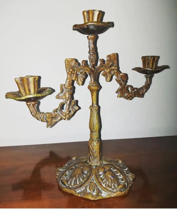 Lindo Candelabro década 50 /3 velas