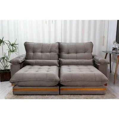 Sofá Retrátil Reclinável 2.50m Ibis molas ensacadas rf8228m - Foto 2