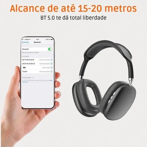 Headphone Bluetooth Microfone Max P9 Air Premium - (Igual da Apple) - Foto 3