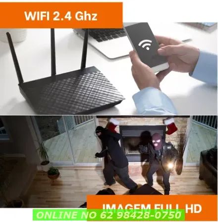 Câmera Lâmpada Dupla Lente Wifi Visão Noturna App Duas Lente - Foto 6