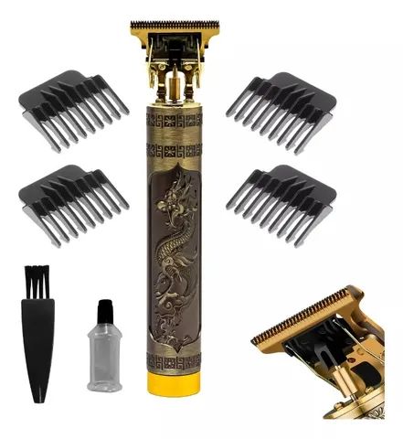 Maquina Barbear Cabelo Profissional Dourada Dragão Sem Fio - Foto 4
