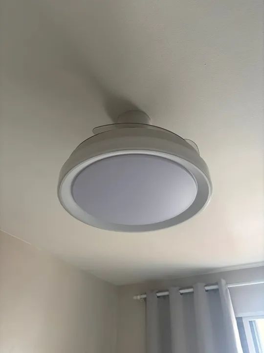Ventilador de teto branco retrátil - Foto 4