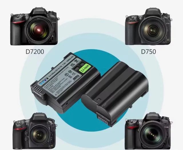 Bateria El15C Probty 2800 Mah El15 Para Câmeras Nikon Z5 Z506 Z7 D7500 D7100 D800 D610 - Foto 3