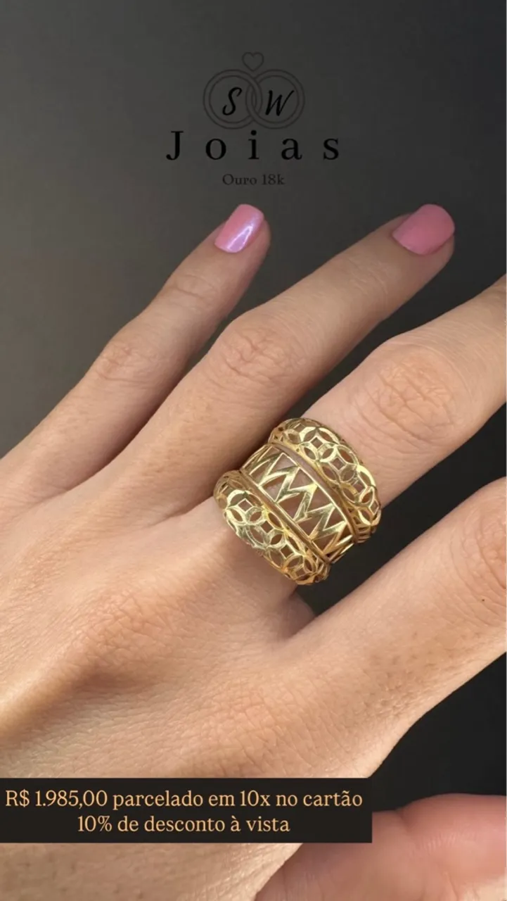 Anel em ouro 18k