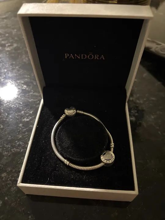 Pulseira Pandora com Pingente Coração